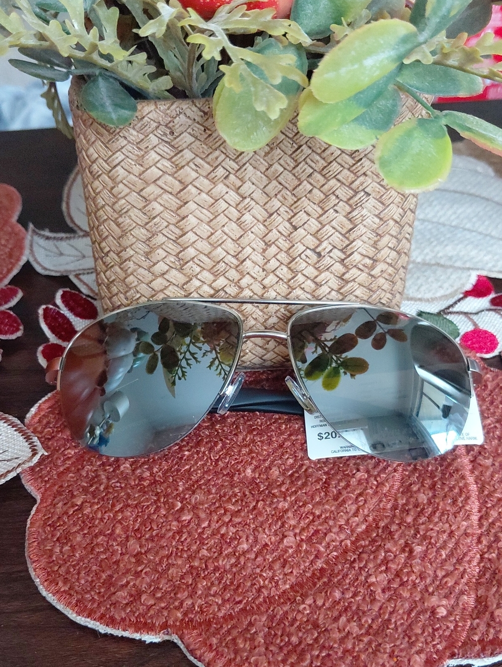 Classic Men's Aviator Sunglasses with Silver Mirror Lenses